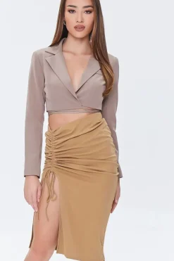 Ruched Drawstring Skirt