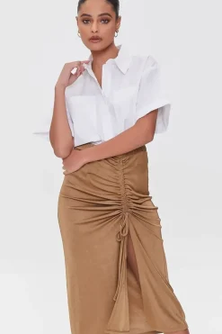 Ruched Drawstring Skirt