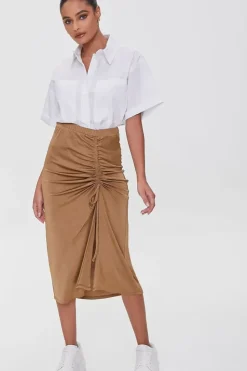 Ruched Drawstring Skirt