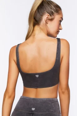 Ruched Drawstring Sports Bra