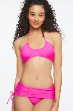 Ruched Foldover Bikini Bottoms