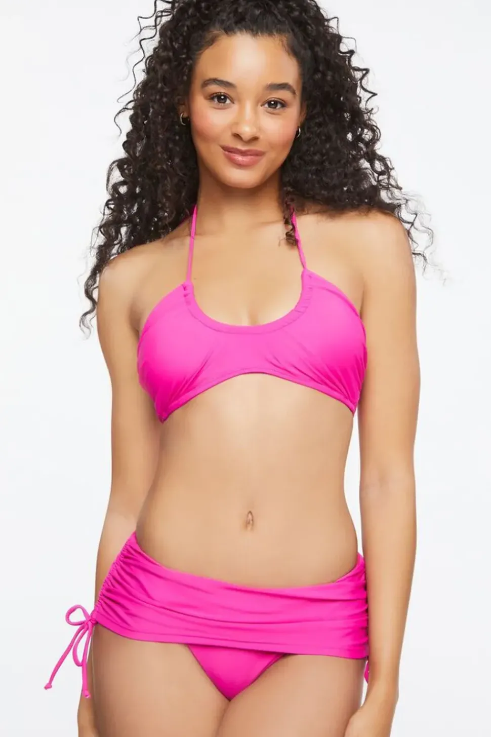 Ruched Foldover Bikini Bottoms