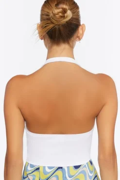 Ruched Halter Crop Top