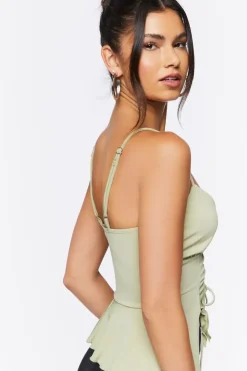 Ruched Handkerchief-Hem Cami