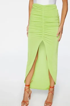 Ruched High-Low Skirt