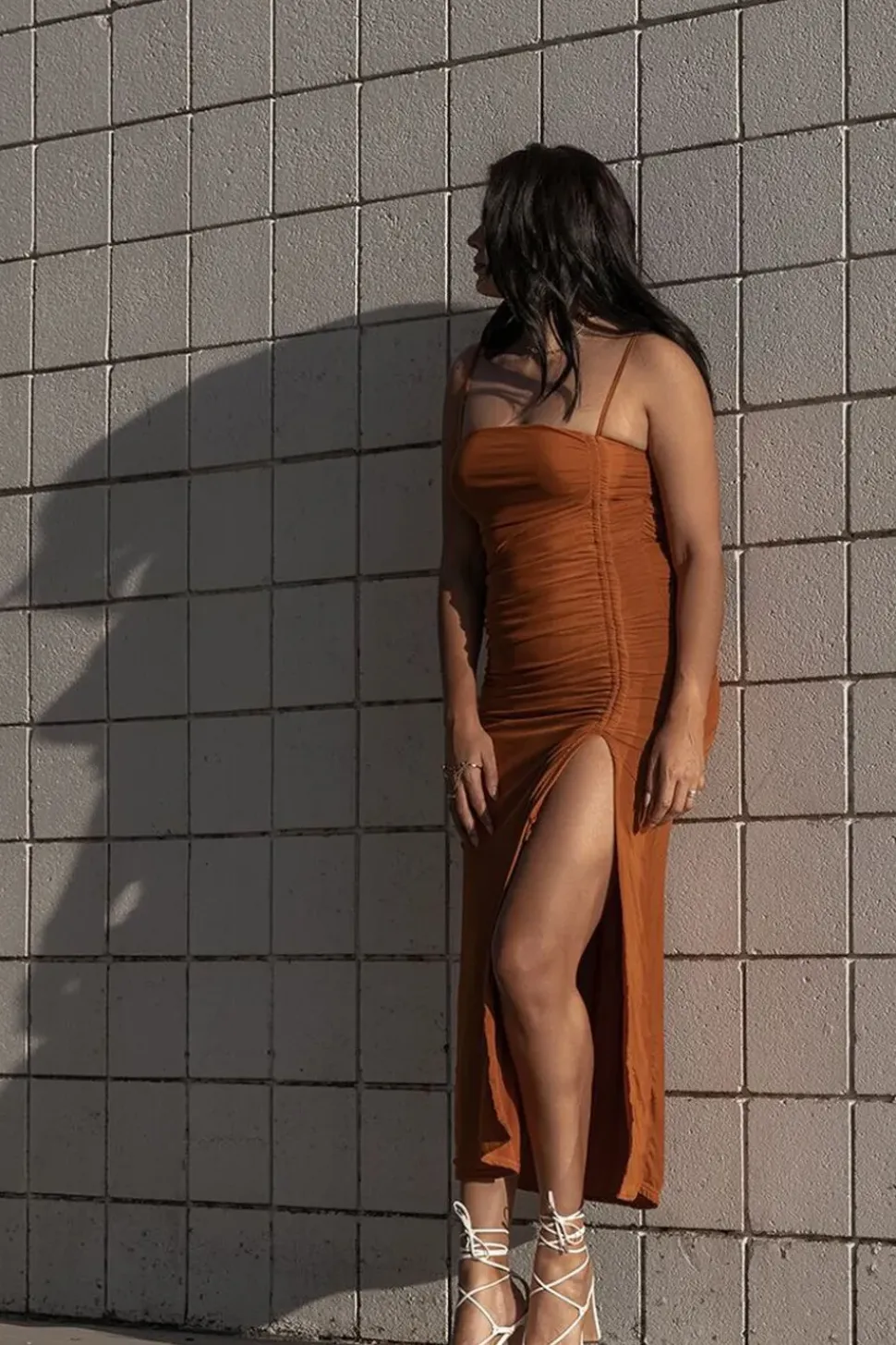 Ruched Maxi Cami Dress
