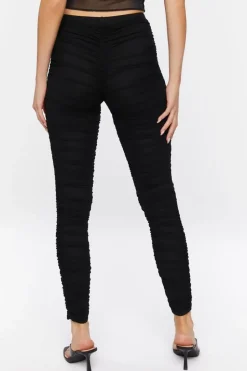 Ruched Mid-Rise Leggings