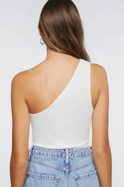 Ruched One-Shoulder Bodysuit