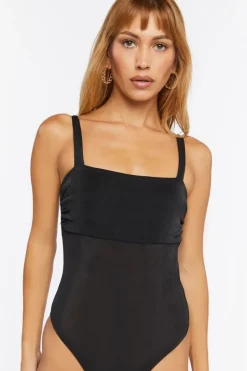Ruched Sleeveless Bodysuit