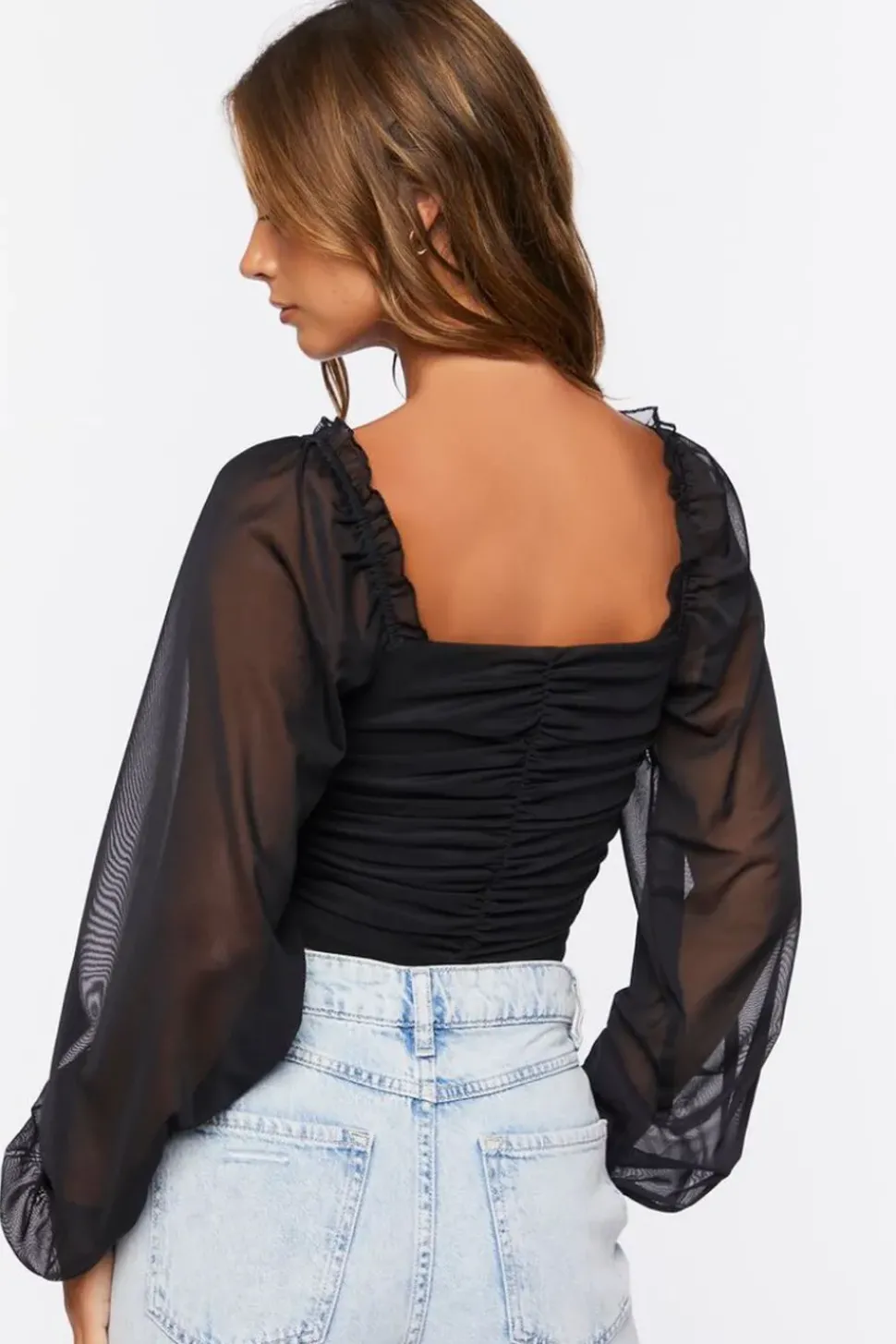 Ruched Sweetheart Crop Top