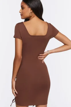 Ruched Sweetheart Mini Dress