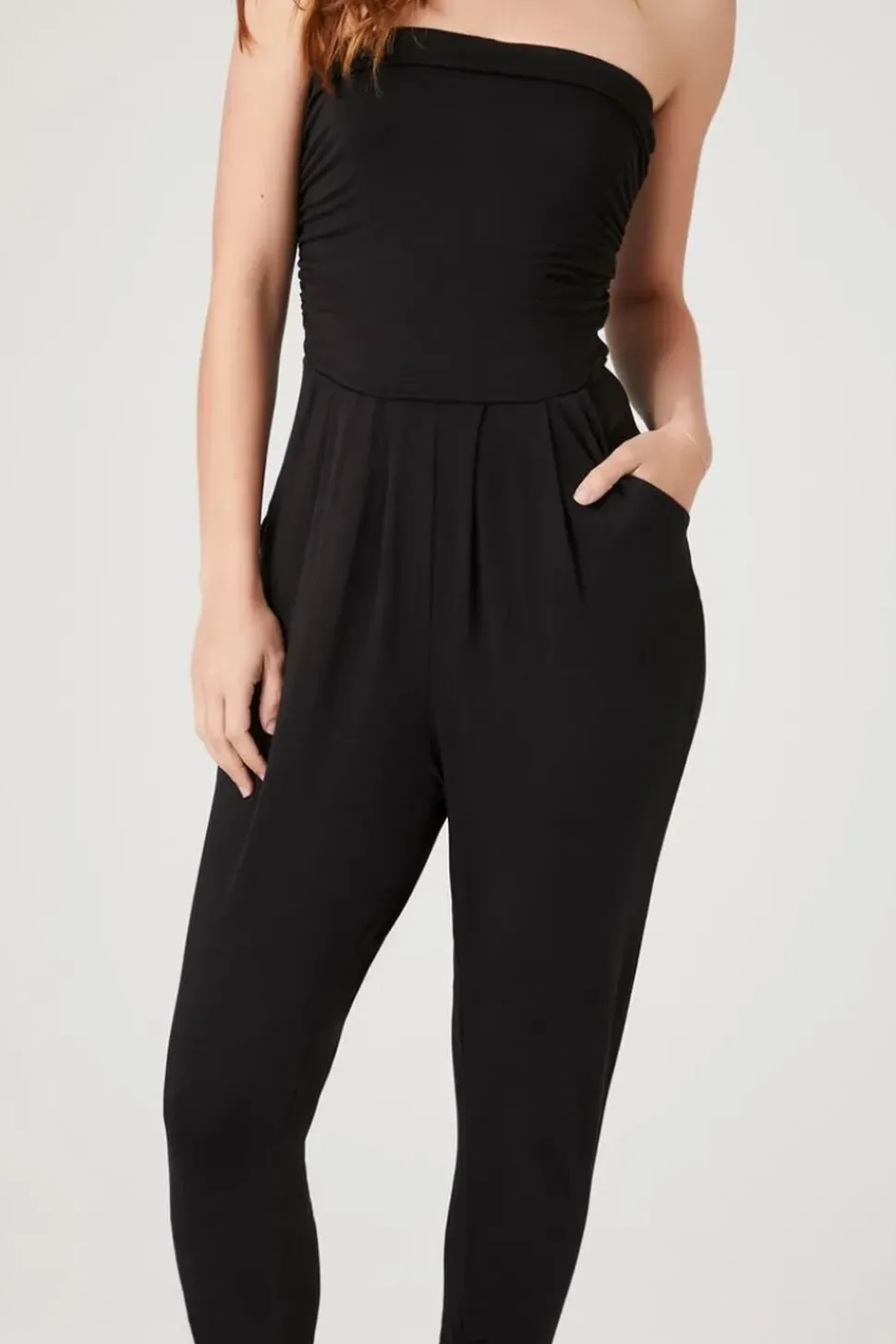 Ruched Tube Jumpsuit