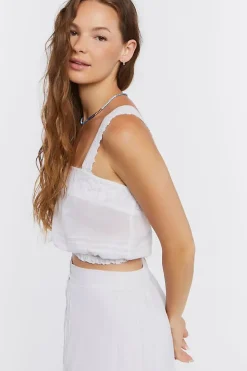 Ruffled Crochet Crop Top