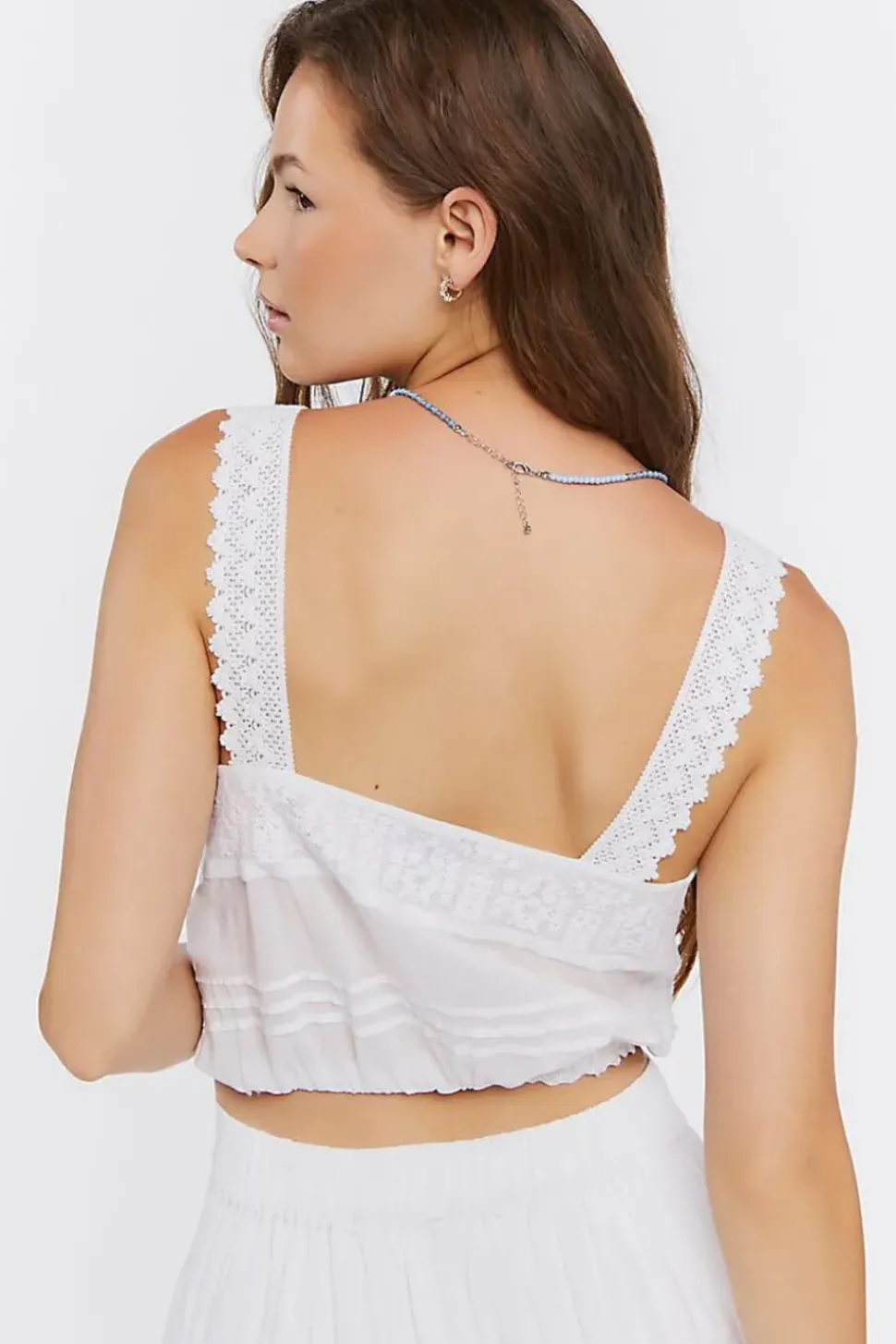 Ruffled Crochet Crop Top