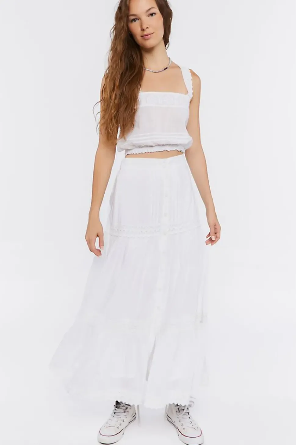 Ruffled Crochet Crop Top
