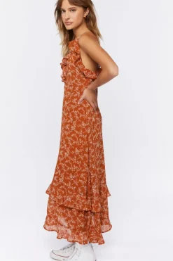 Ruffled Ditsy Floral Maxi Dress