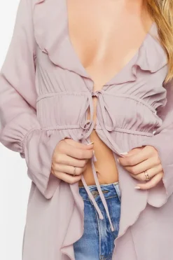 Ruffled Duster Kimono