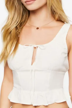 Ruffle-Hem Crop Top