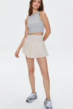 Ruffle-Hem Mini Skirt