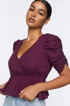 Ruffle Puff-Sleeve Top