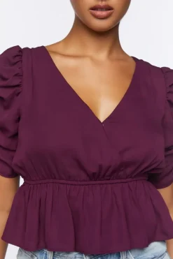 Ruffle Puff-Sleeve Top
