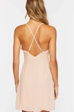 Ruffle-Trim Mini Cami Dress