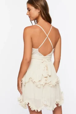Ruffle-Trim Mini Dress