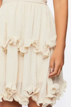 Ruffle-Trim Mini Dress
