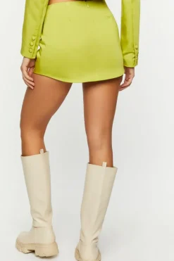 Satin A-Line Mini Skirt