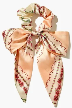 Satin Bow Tie Scrunchie