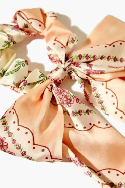 Satin Bow Tie Scrunchie