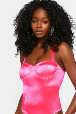 Satin Bustier Bodysuit
