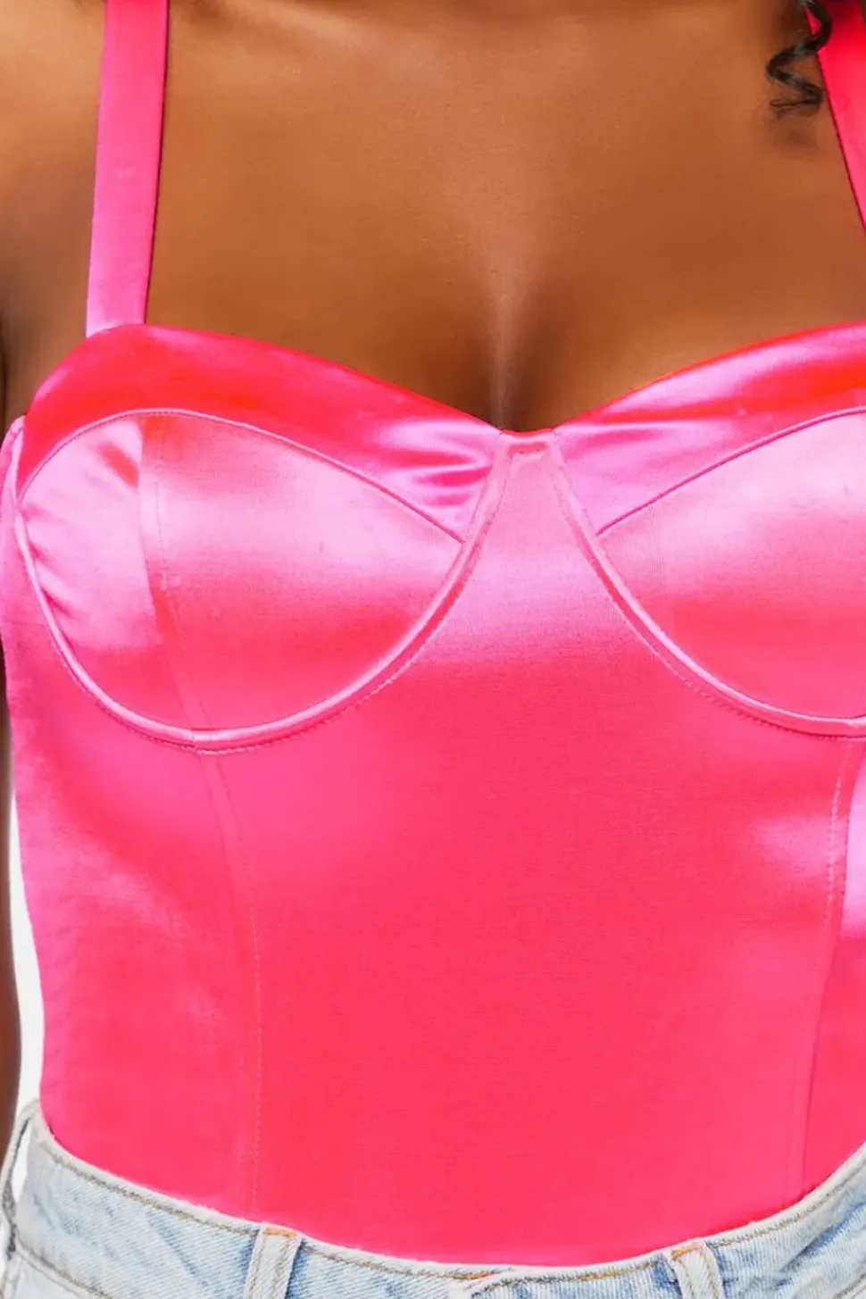 Satin Bustier Bodysuit