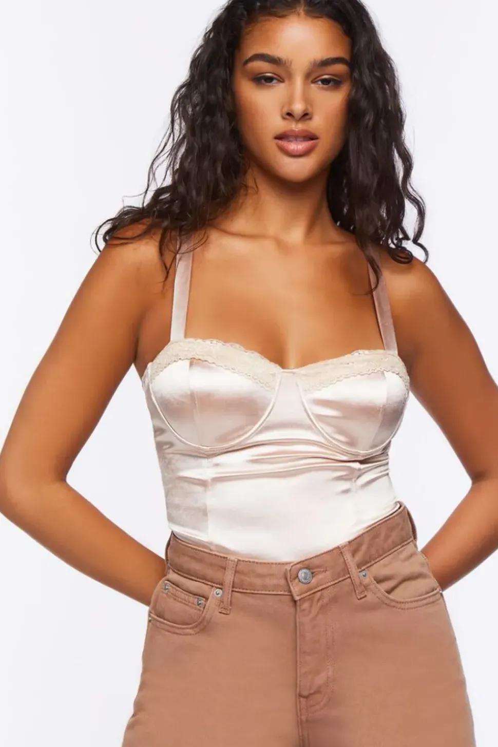 Satin Bustier Bodysuit