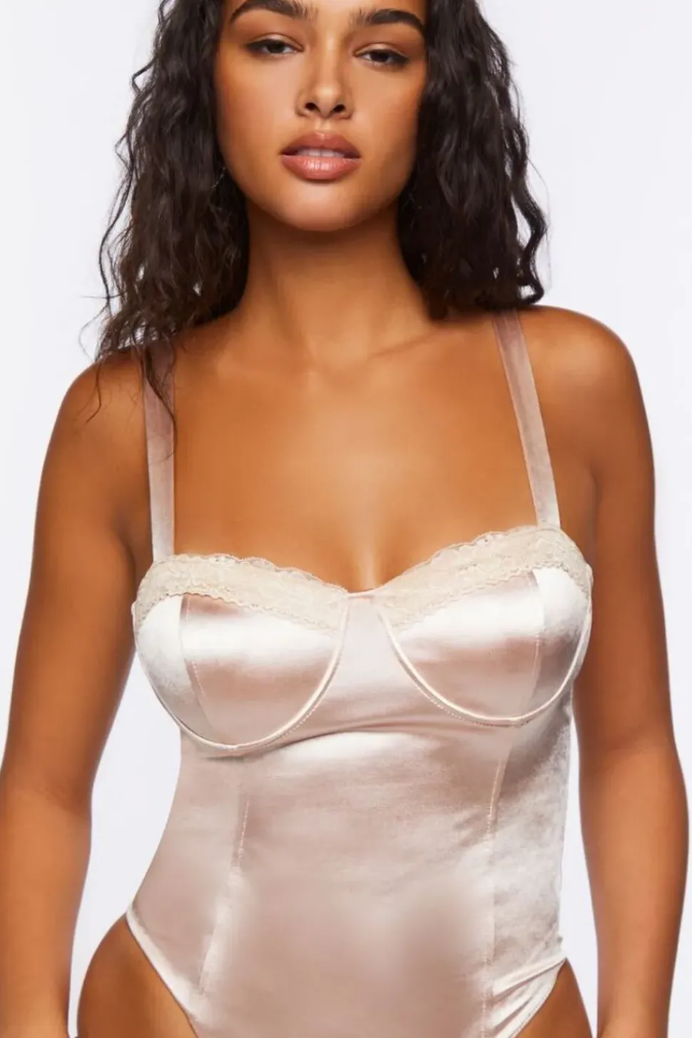 Satin Bustier Bodysuit
