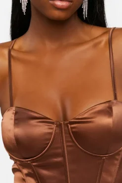 Satin Bustier Mini Dress
