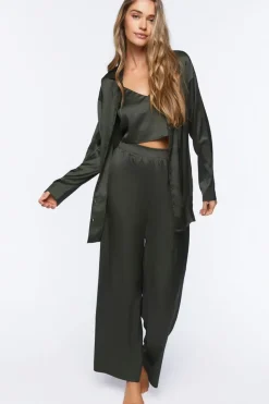 Satin Button-Up Robe