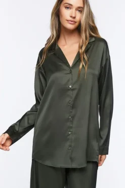 Satin Button-Up Robe