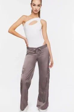 Satin Cargo Pants