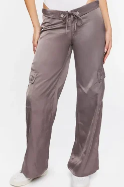 Satin Cargo Pants