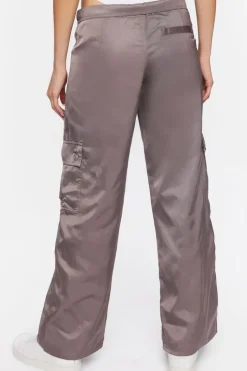 Satin Cargo Pants