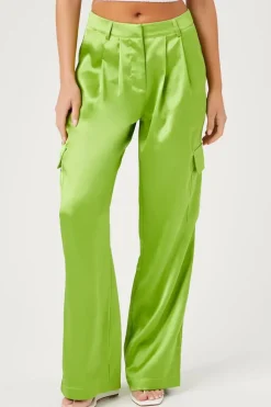 Satin Cargo Pants