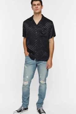 Satin Checkered Shirt