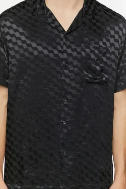 Satin Checkered Shirt