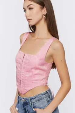 Satin Corset Crop Top