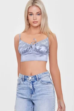 Satin Cropped Lingerie Cami