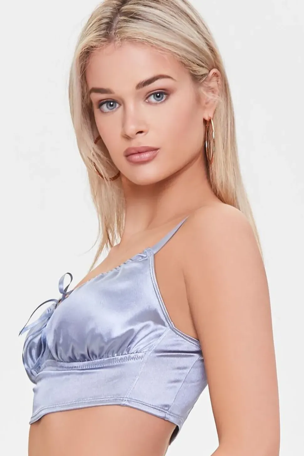 Satin Cropped Lingerie Cami