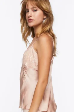 Satin Eyelash Lace Cami