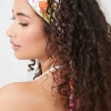 Satin Floral Print Headwrap