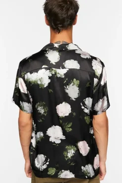 Satin Floral Print Shirt